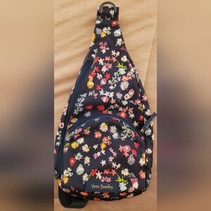 Vera Bradley navy floral crossbody bag new